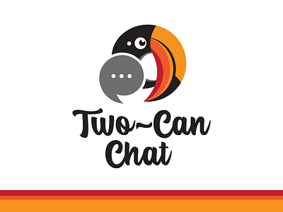 Two-Can Chat design illustration logo typography vector
