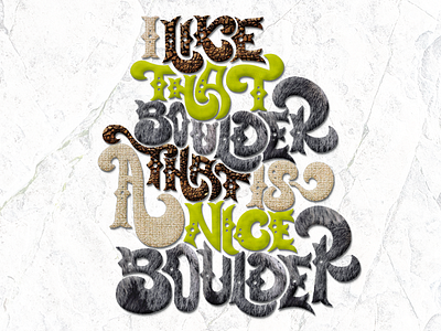 I Like That Boulder... design graphic design illustration typography