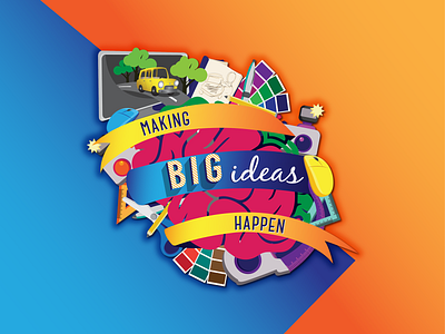 Making Big Ideas Happen design illustration illustrator typography vector