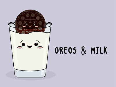 Best of Friends - Oreos & Milk design illustration illustrator typography vector