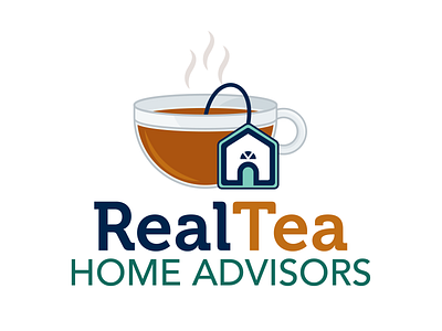 RealTea Home Advisors design illustration logo typography vector