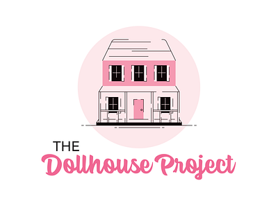 The Dollhouse Project branding design illustration logo typography vector