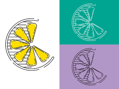 Lemon - Flat Line design illustration illustrator vector