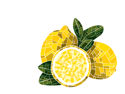 Lemon - Mosaic design illustration vector