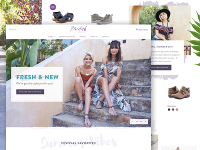 Blowfish site redesign design fashion redesign responsive shoes ui ux web
