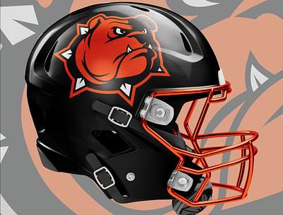Bulldogs Logo bulldogs football helmet orange black