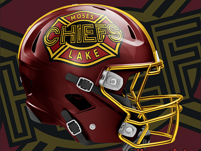 Moses Lake Chiefs Concept chiefs helmet