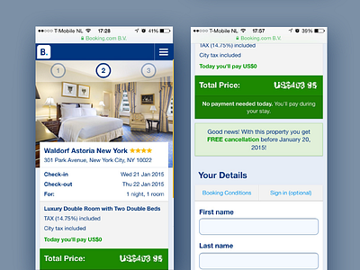Booking Com Mobile Web Checkout Book Process By Chris Micek For Booking Com On Dribbble