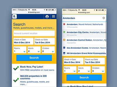 Booking.com Mobile Web Search Interaction