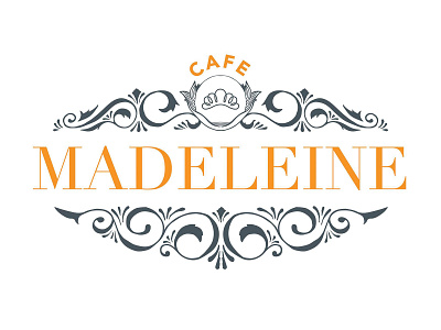 Cafe Madeleine Boston branding flourish ink