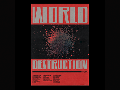 world destruction c4d design graphic graphicdesign poster type typography