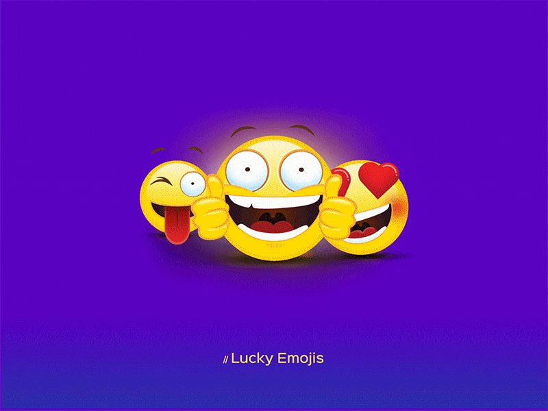 Lucky Emojis Animation after effects animation app design emojis game illustration instant ios lottery motion graphics purple vector