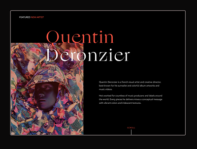 Web Composition - Quentin Deronzier typographic ui webdesign