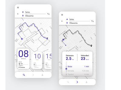 Prototipo de app para transporte público app bus design map travel travel app ui ux