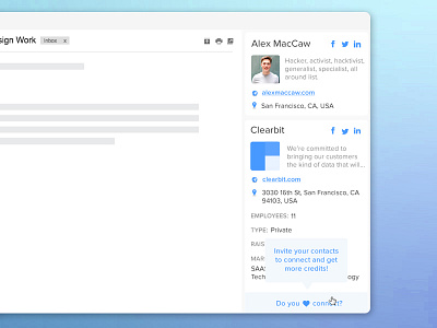 Gmail Sidebar desktop email gmail plugin rapportive sidebar web