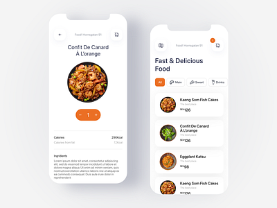 Food Pick Up Restaurant Menu app clean design food menu minimal mobile restaurant restaurant app ui ux