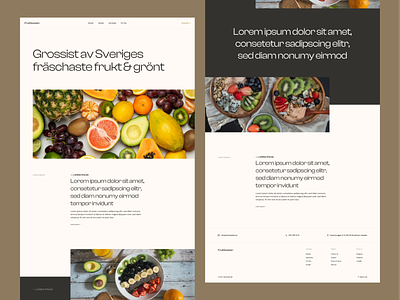 FruitSweden - Fruits Delivery Company Landing Page clean design food fruit landing landing page minimal ui ux web design
