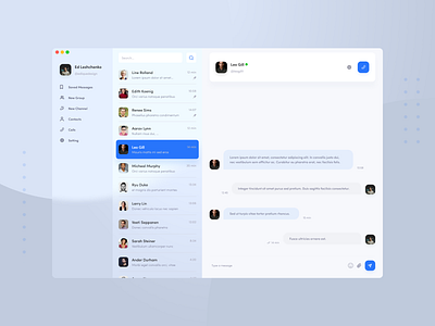 Telegram Messenger Redesign Concept app chat design macos messenger minimal redesign telegram ui ux