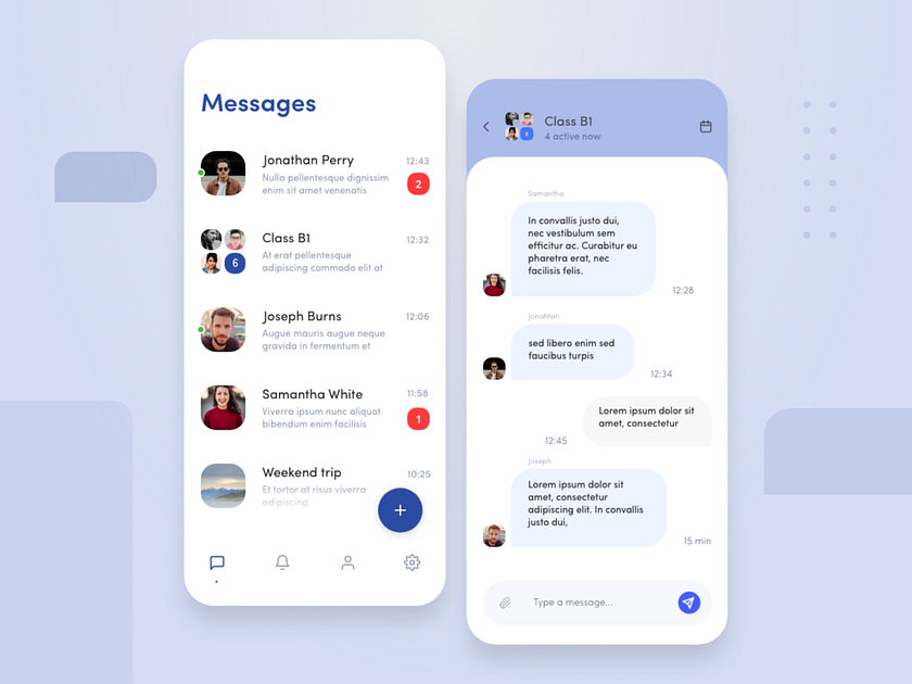 Chat App by Ed Leshchenko on Dribbble