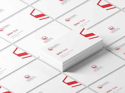 9 Steps logo design and business card design logo logo design mockup