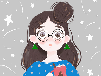 Cozy Mood | Watercolour illustration daily illustration design digital illustration digitalart doodles hello hello dribble hello world hellodribbble icon illustration kawaii kawaii art kawaii faces vector watercolor watercolor art winter winter illustration