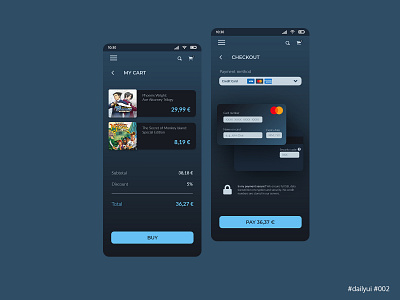 Daily UI Design Challenge #002 - Credit Card Checkout app dailyui dailyuichallenge ui ux