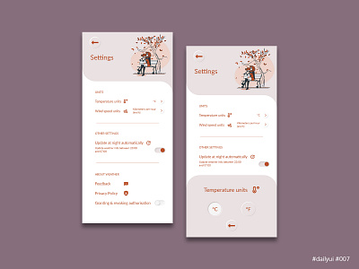 Daily UI Design Challenge #007 - Settings