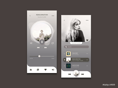 Daily UI Design Challenge #009 - Music player app dailyui dailyuichallenge music app music player ui ux