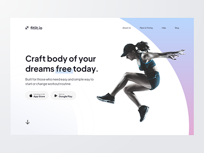 Fitness Landing Page branding clean design fitness gym health healthy medical minimal traning ui ux web workout