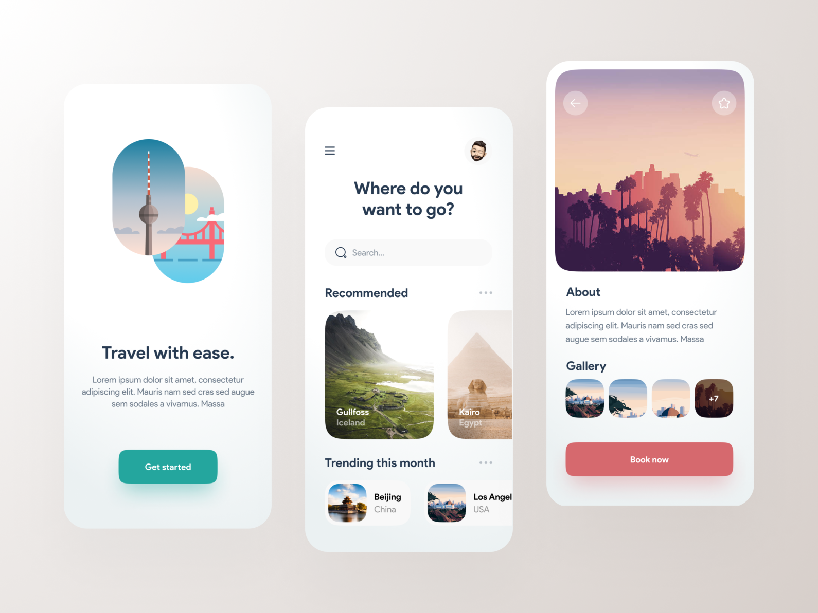 Travel App UI by Željko on Dribbble