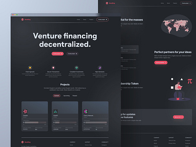 CRYPTO SERVICE - seedling.cm bitcoin clean coins crypto dark home page landing minimal nft service ui ux web