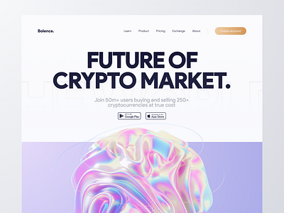 Crypto landing page