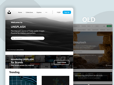 Redesign Of Unsplash website