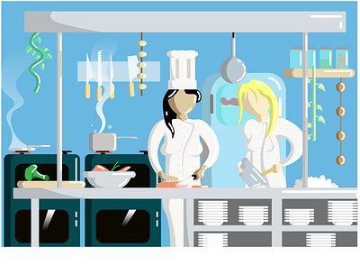 Women Chefs artificial intelligence branding chef design editoral gender gender equality health healthy lifestyle illustration ui vector women women empowerment
