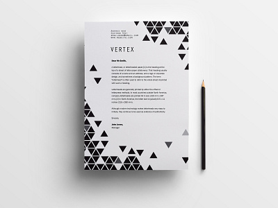 VERTEX Letterhead Template annual report brand branding business custom customisation design easy easy to use graphic design identity letterhead letterhead template photoshop photoshop template report template vertex