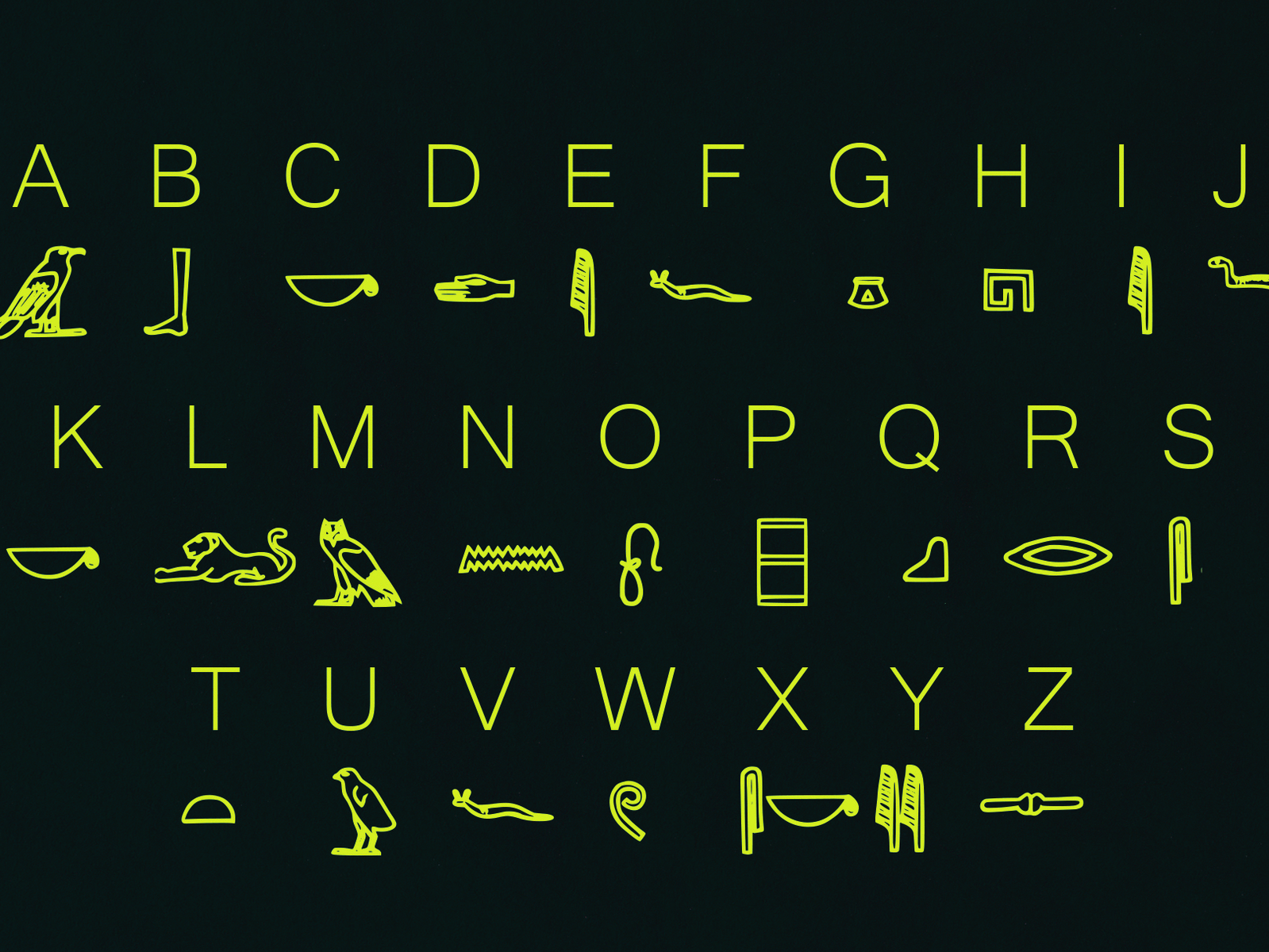 Egyptian Hieroglyph Typeface By James Dene On Dribbble