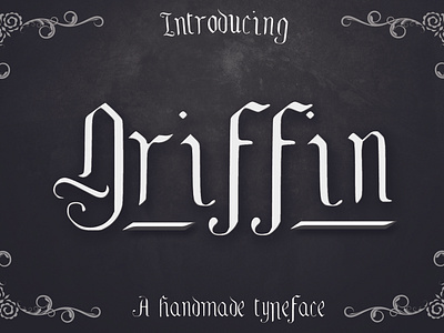 Griffin, a blackletter typeface alphabet blackletter design font font awesome font bundle font collection font design goth gothic lettering numbers typeface typeface design typeface designer typeface. lettering typefaces word words