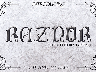 REZNOR, a Blackletter Typeface