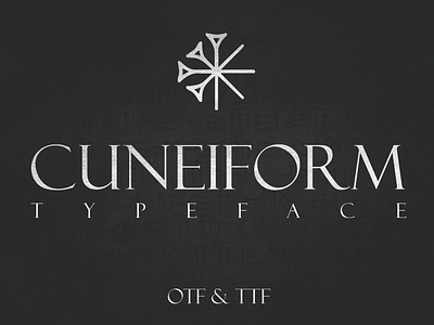 CUNEIFORM: An ancient typeface ancient cuneiform font illustration language otf symbol symbol design symbols tff typeface typography