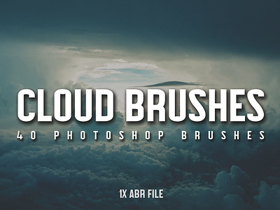 40 Cloud Brushes for Photoshop brush brush pen brushes brushpen cloud clouds design easy to use graphic design stamp stamps