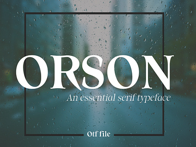 ORSON: An Essential Serif Typeface design easy to use essential font font awesome font design font family fonts fony graphic design orson type type design typeface typeface design typeface designer typeface. lettering typefaces typo typography