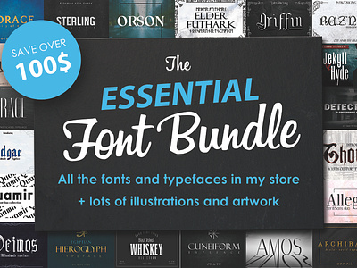 FONT BUNDLE: All my fonts for sale