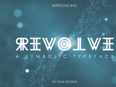 REVOLVE - A Symbolic Typeface design display font future futuristic graphic design new reverse revolve style symbol typeface