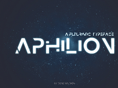 APHILION - A Futuristic Typeface creative creative font design font future futuristic futuristic font futuristic typeface graphic design sapce font space typeface