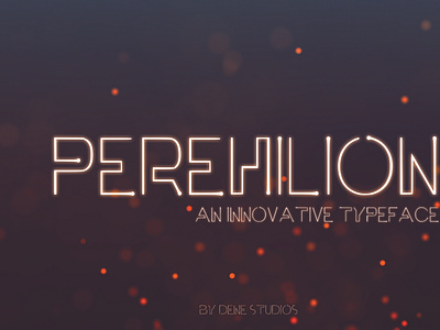 PEREHILION - An Innovative Typeface design easy to use font font design futuristic futuristic font graphic design space space font stars typeface universe