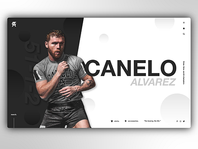 Canelo - Landing Page Concept adobe illustrator boxing boxing gloves branding canelo canelo alvarez champion design minimal sports typography ui ux web design webdesign website