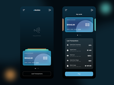 eWallet app concept banking concept design finance app mobile modern money pay ui wallet