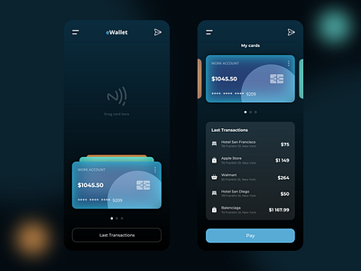 eWallet app concept