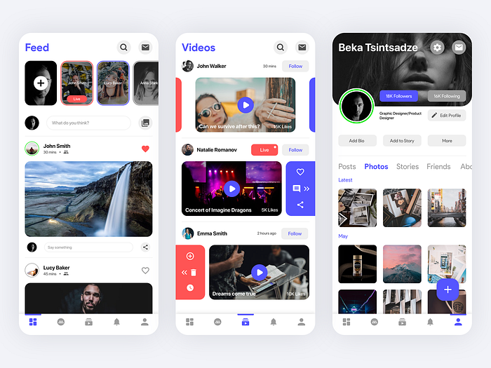 Social App concept - FeedUP by Beka Tsintsadze on Dribbble