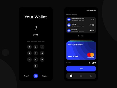 Wallet App Modern Design banking cards concept design finance finance app login mobile money pay payment ui wallet app